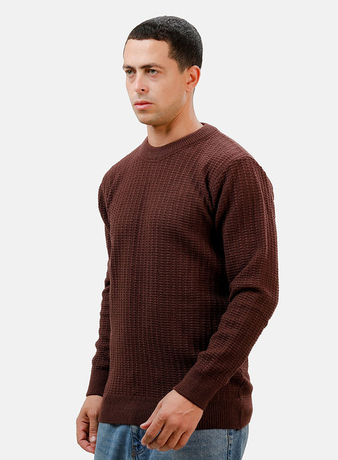 بلوفر برقبة دائرية - شيكولاته