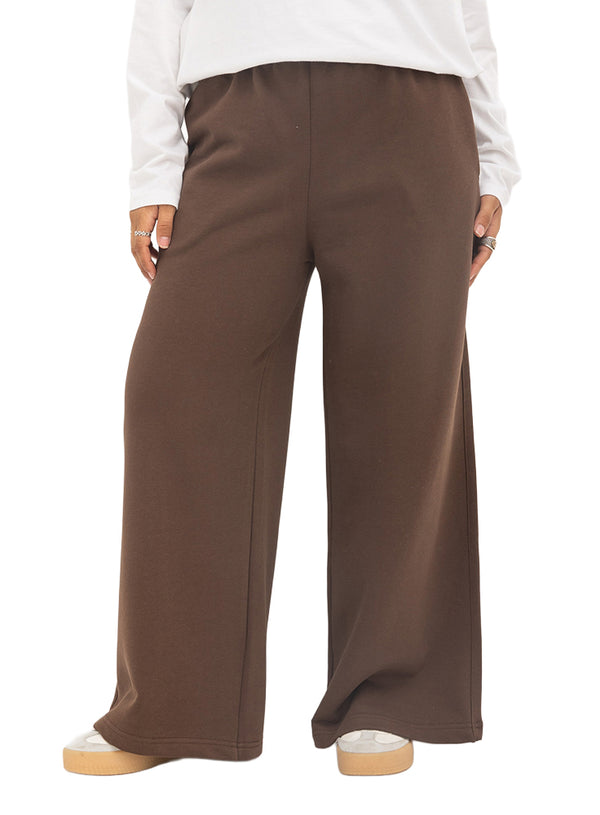 Chocolate Melton Wide Leg (W)