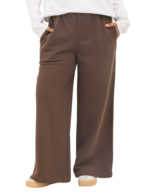 Chocolate Melton Wide Leg (W)