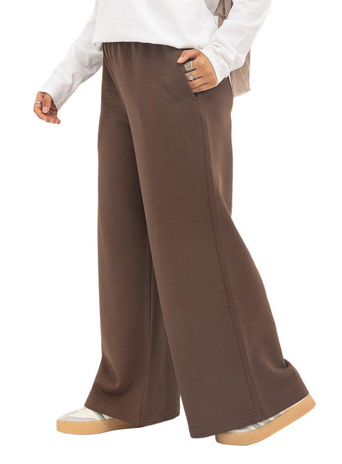 Chocolate Melton Wide Leg (W)