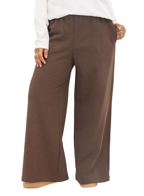 Chocolate Melton Wide Leg (W)