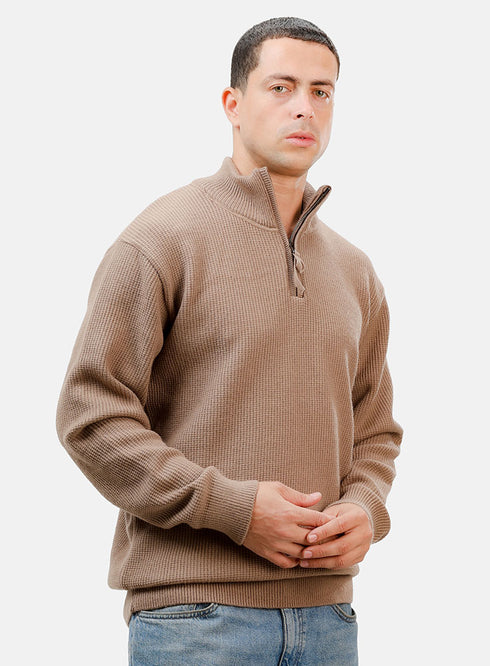 Chocolate Quarter Zipper Pullover