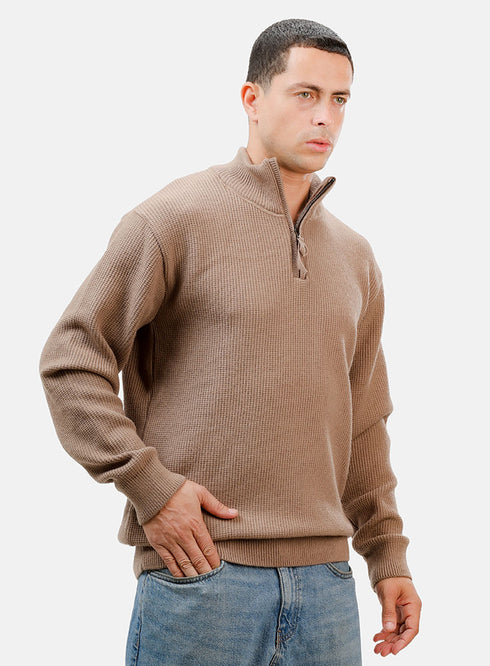 Chocolate Quarter Zipper Pullover