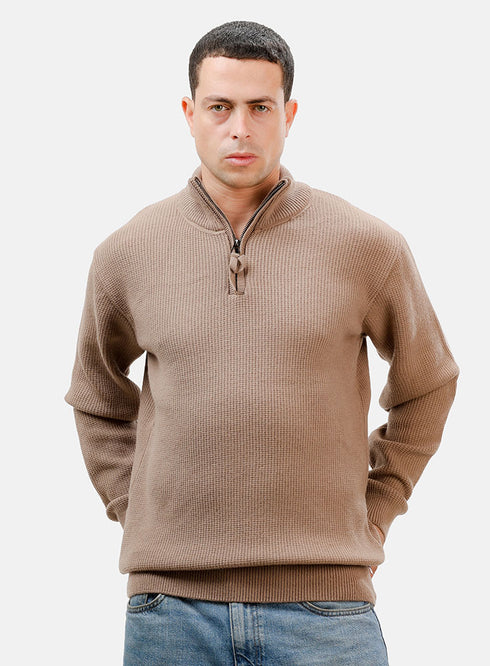 Chocolate Quarter Zipper Pullover