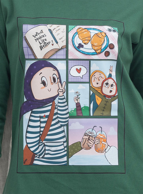 Cilantro-Design 8 Printed Long-Sleeve