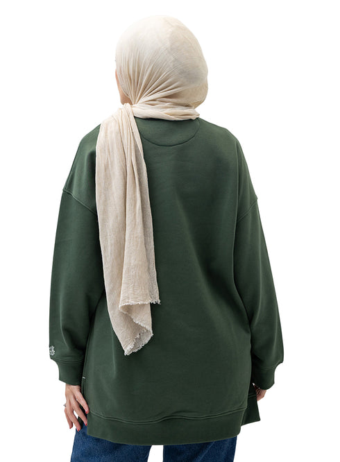 Cilantro Long V-Over Size Sw-Round