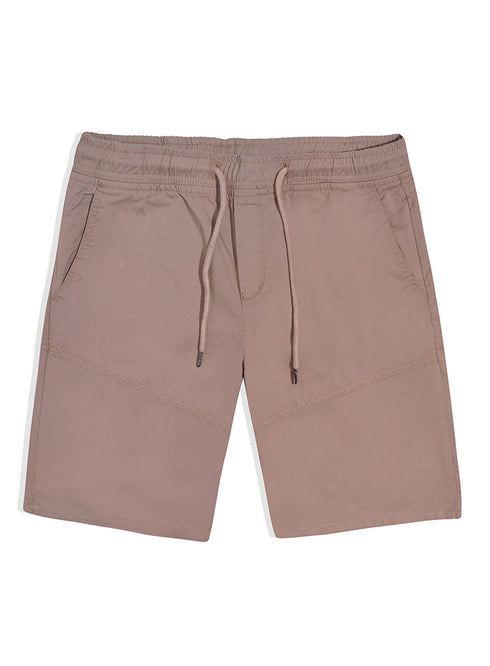 Coffee Gabardine Short