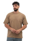 Coffee V-Crunchy-Oversize Round T-Shirt