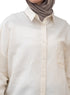 Creamy Pocket Over Size Linen Shirt