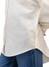 Creamy Pocket Over Size Linen Shirt