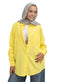 Cyber Yellow Pocket Over Size Linen Shirt