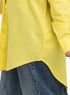Cyber Yellow Pocket Over Size Linen Shirt