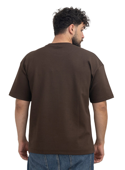 Dark Brown Design 1033 NF-Round T-Shirt