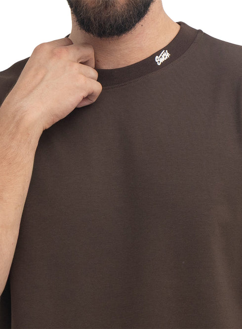 Dark Brown Design 1033 NF-Round T-Shirt