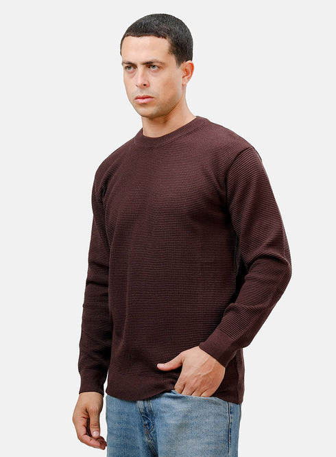 Dark Brown Design 2420 Round Pullover