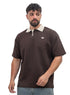 Dark Brown Design 3069 NF-Polo Neck T-Shirt