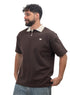 Dark Brown Design 3069 NF-Polo Neck T-Shirt