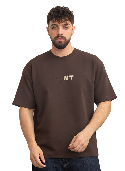 Dark Brown Design 4017 NF-Round T-Shirt