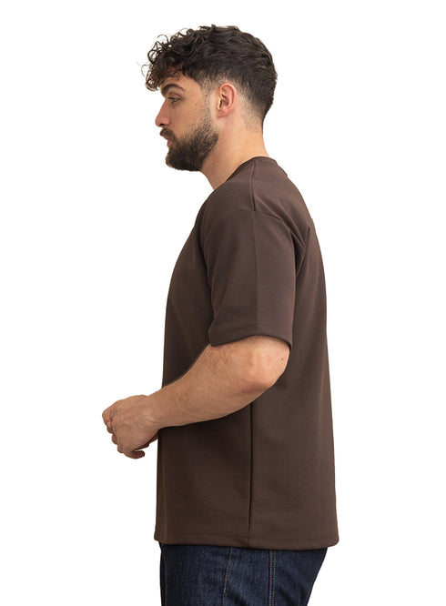 Dark Brown Design 4017 NF-Round T-Shirt