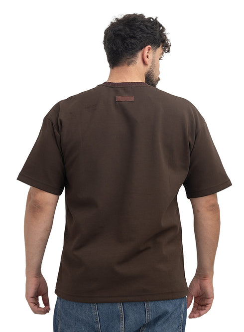 Dark Brown Design 4059 NF-Round T-Shirt