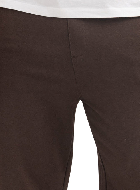 Dark Brown Melton Wide Leg
