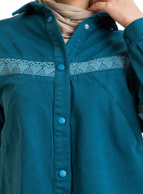 Dark Emerald Gabardine Jacket 3