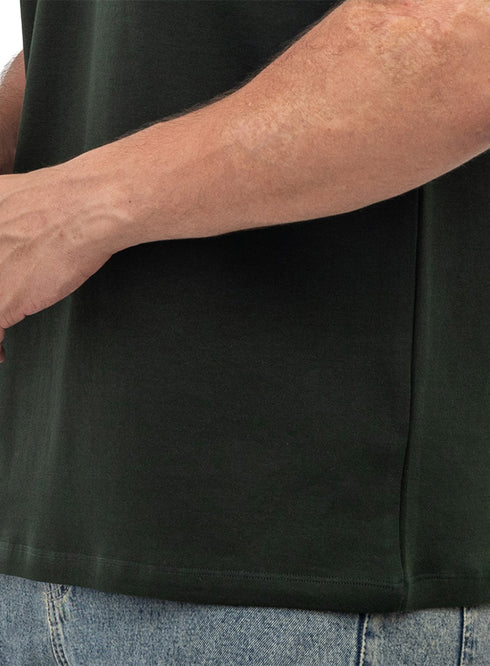 Dark Green NP-Over Size Round T-Shirt