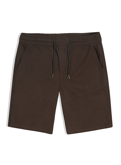 Dark Oily Gabardine Short
