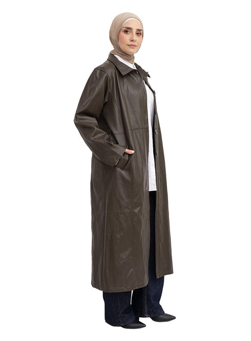 Dark Olive - GS-Leather Coat