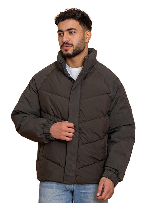 Dark Olive Puffer Jacket 6