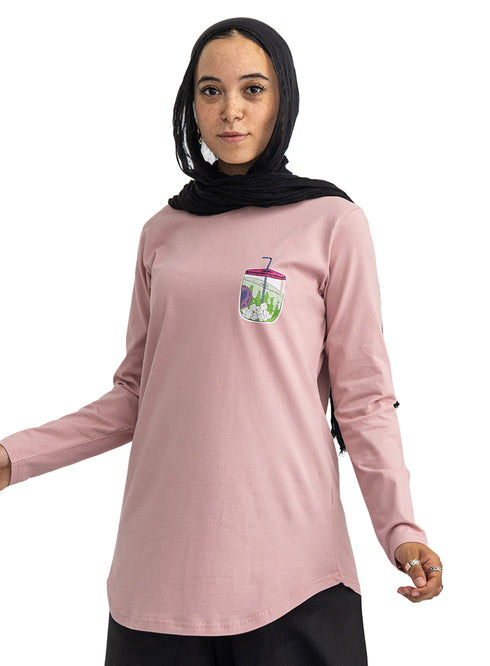 Dusky Orchid-Design 4 Printed Long-Sleeve