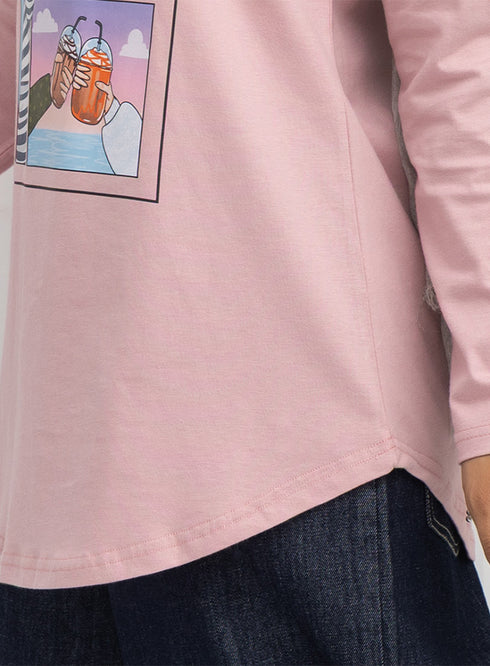 Dusky Orchid-Design 8 Printed Long-Sleeve