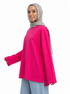 Flowery V-Over Size Long-Sleeve