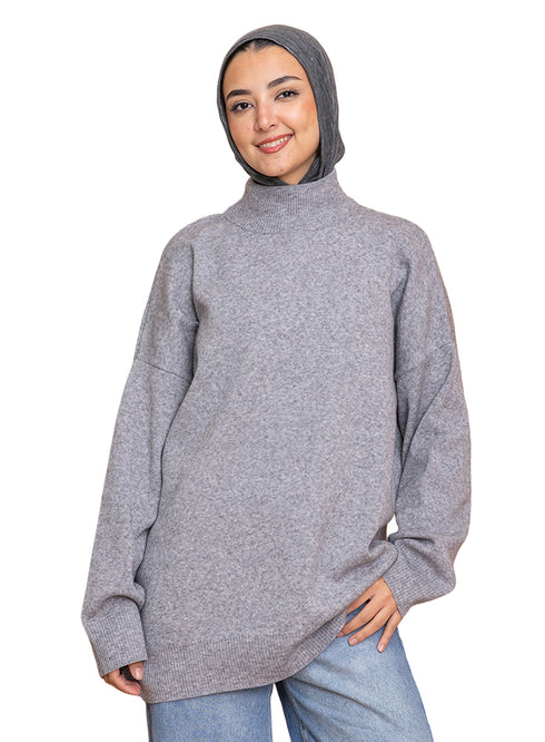 هاف كول اوفر سايز - فوريست جراي