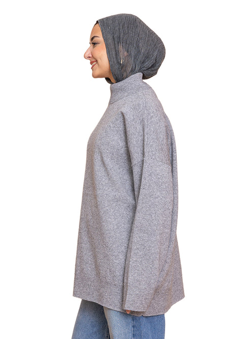 هاف كول اوفر سايز - فوريست جراي