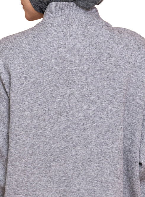 هاف كول اوفر سايز - فوريست جراي