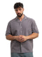 Forest Grey Tennis Collar Linen Shirt