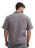 Forest Grey Tennis Collar Linen Shirt