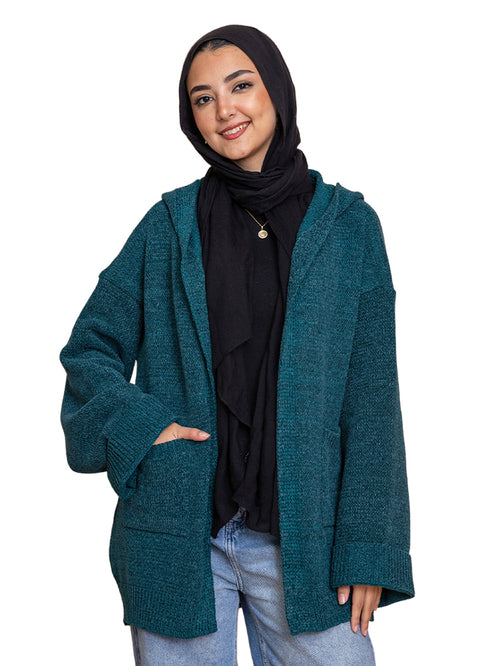 كارديجان قطيفة بجيب - جرين اوليف