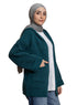 Green Olive Pocket Velvet Cardigan