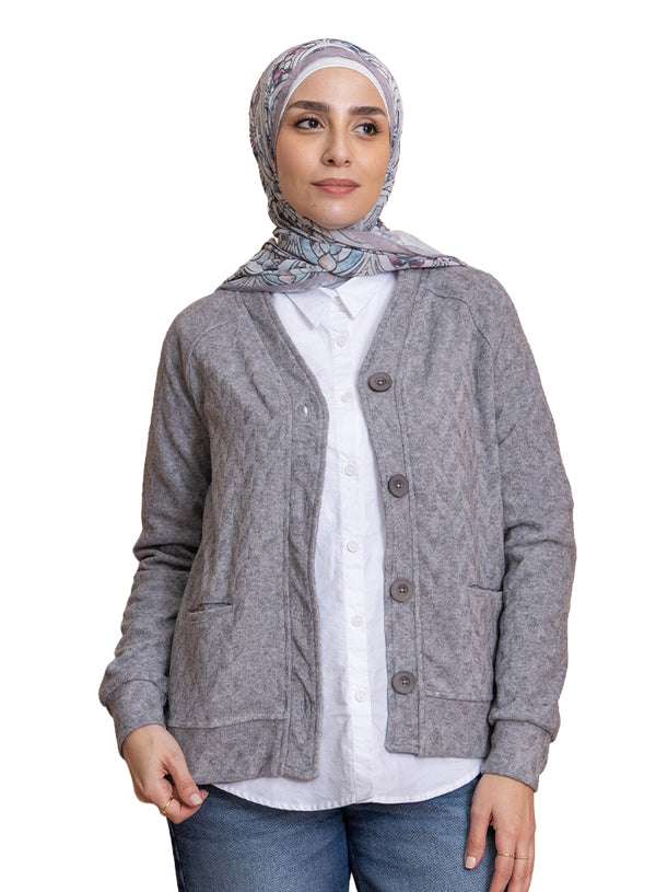 Grey RD-Patterned Sweater