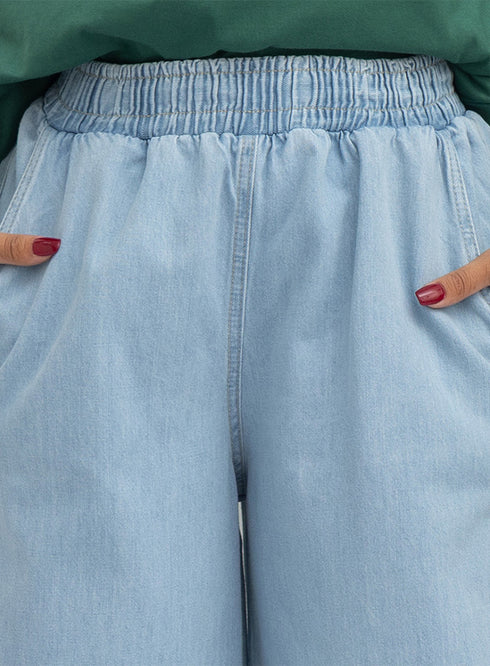 Ice Denim wide leg pants