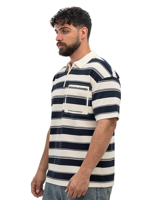 تي شيرت بولو - تصميم 3057 - إنديجو