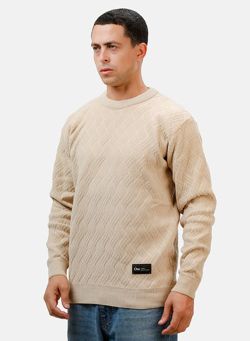 بلوفر برقبة دائرية - تصميم 2412 - لاتيه