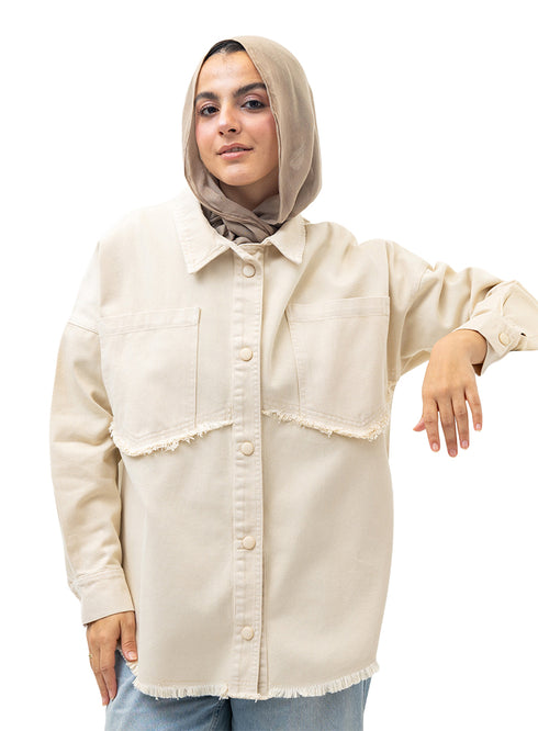 Latte Gabardine Jacket 5