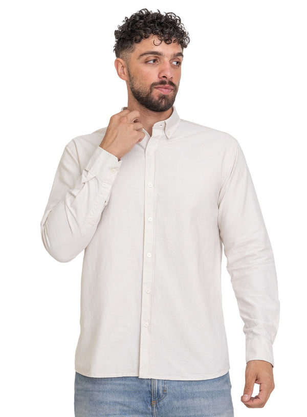 قميص اوكسفورد نص كم - لاتيه