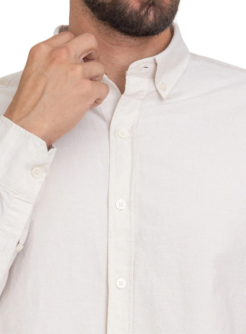 قميص اوكسفورد نص كم - لاتيه