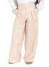 Latte Poplin Wide Leg Pants