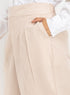 Latte Poplin Wide Leg Pants