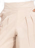 Latte Poplin Wide Leg Pants